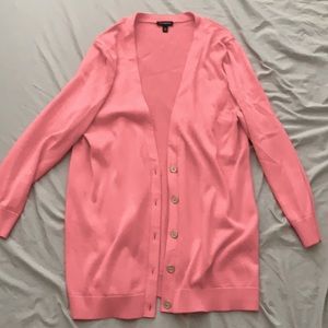 Talbots Pink 3/4 Sleeve Cardigan